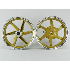 Диск Honda (Хонда) Dio Af-25/28/35 титановые, комплект передний+задний (золотистый)